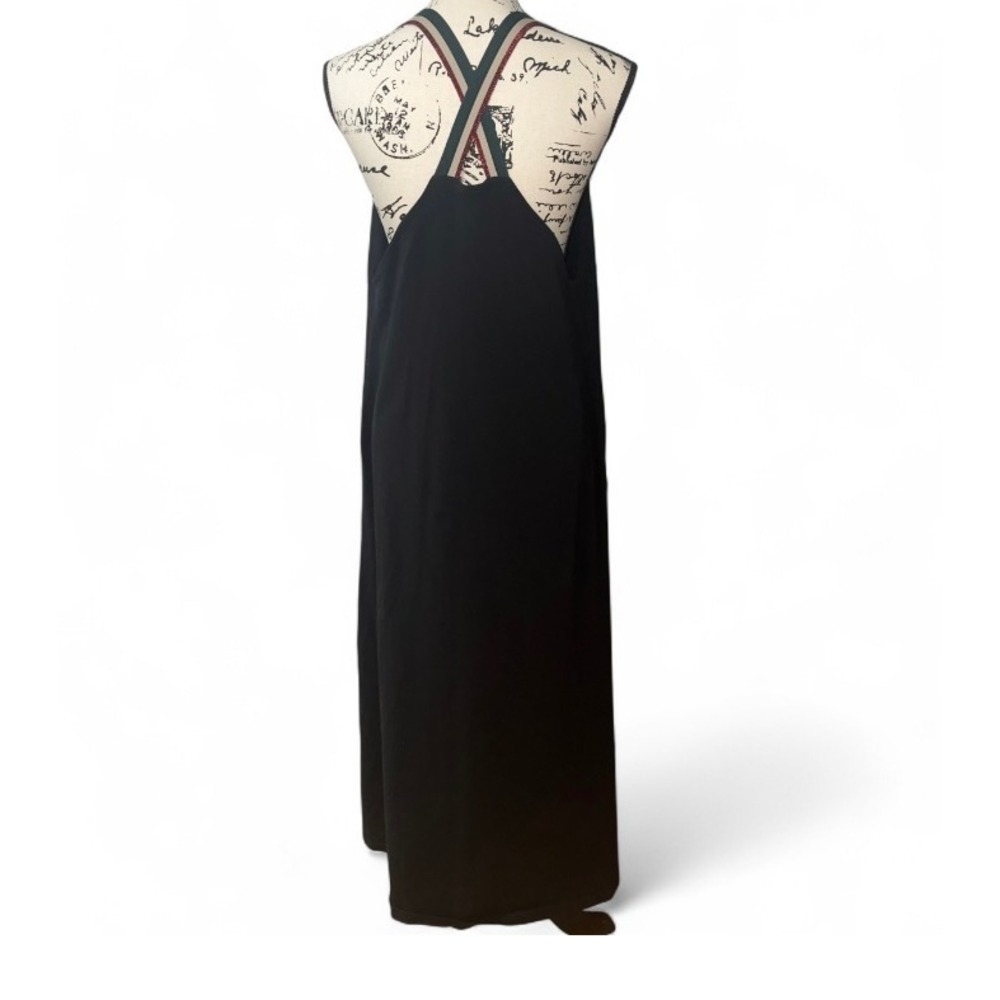 Saint + Sofia Black‎ Organic Cotton Maxi Dress Women's Size 12 UK 16 EU XL - Picture 3 of 14